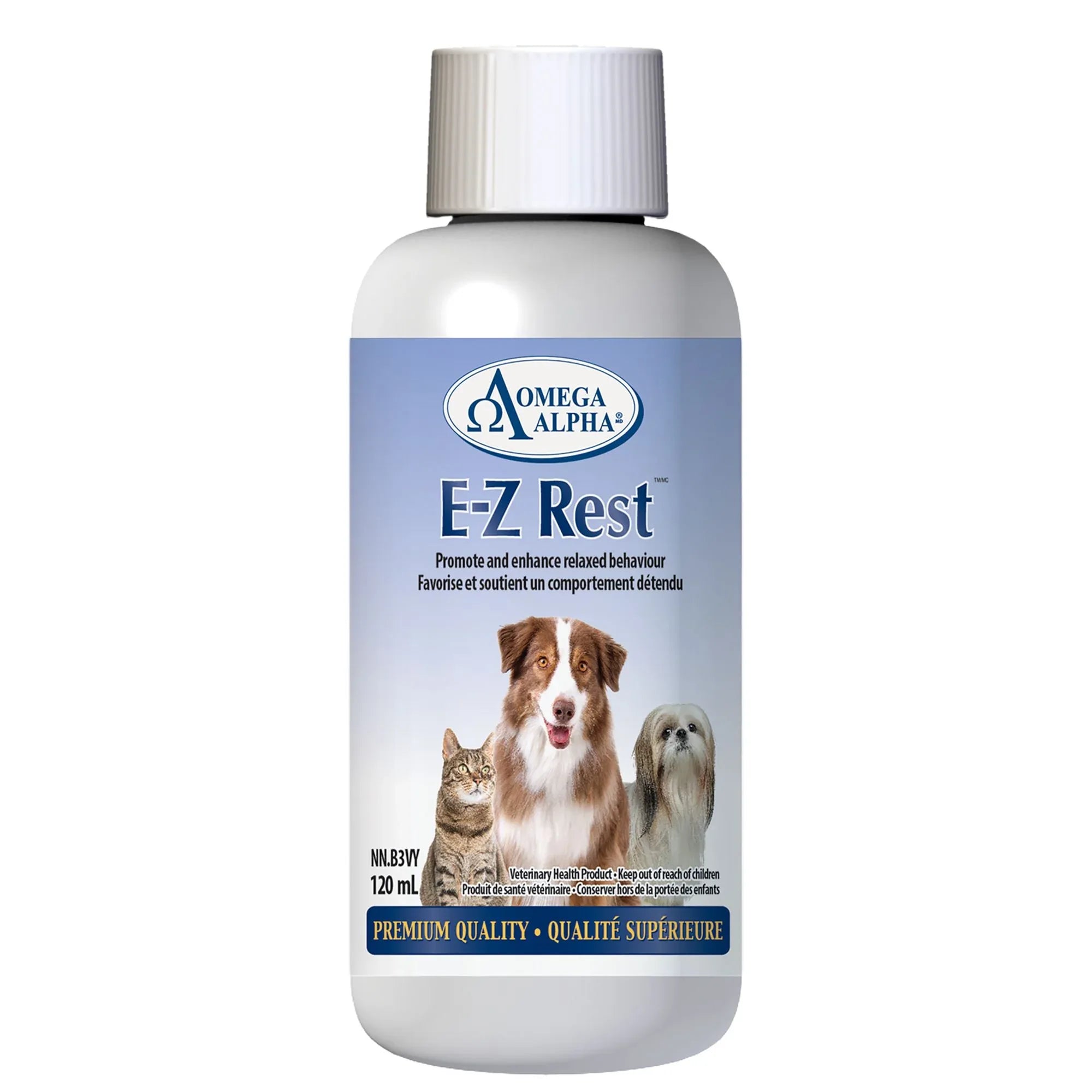 加拿大直送：Omega Alpha E-Z Rest 天然草本鎮靜安神液 (貓狗專用)-寵物補充品-毛孩物語Pets Thing｜香港寵物貓狗用品專門店：IATA寵物飛機籠、寵物手推車、貓爬架貓樹
