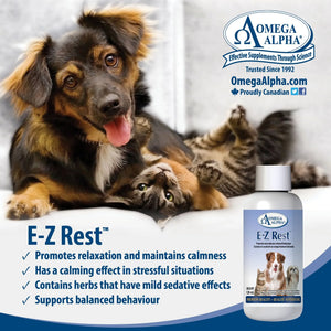 加拿大直送：Omega Alpha E-Z Rest 天然草本鎮靜安神液 (貓狗專用)-寵物補充品-毛孩物語Pets Thing｜香港寵物貓狗用品專門店：IATA寵物飛機籠、寵物手推車、貓爬架貓樹