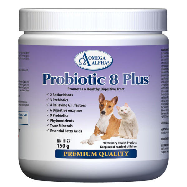 加拿大直送：Omega Alpha Probiotic 8 Plus 特強寵物益生菌 8+ (貓狗專用粉劑)-寵物補充品-毛孩物語Pets Thing｜香港寵物貓狗用品專門店：IATA寵物飛機籠、寵物手推車、貓爬架貓樹