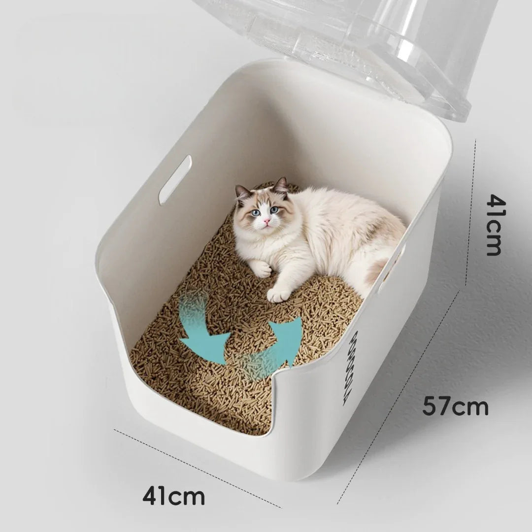 POPOCOLA 雙層頂出式貓砂盆-貓砂盆-毛孩物語Pets Thing｜香港寵物貓狗用品專門店：IATA寵物飛機籠、寵物手推車、貓爬架貓樹