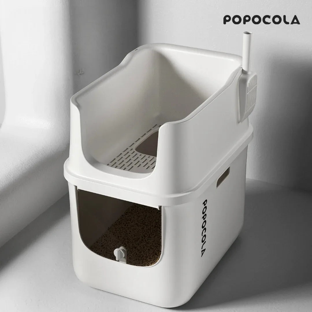 POPOCOLA 雙層頂出式貓砂盆-貓砂盆-毛孩物語Pets Thing｜香港寵物貓狗用品專門店：IATA寵物飛機籠、寵物手推車、貓爬架貓樹