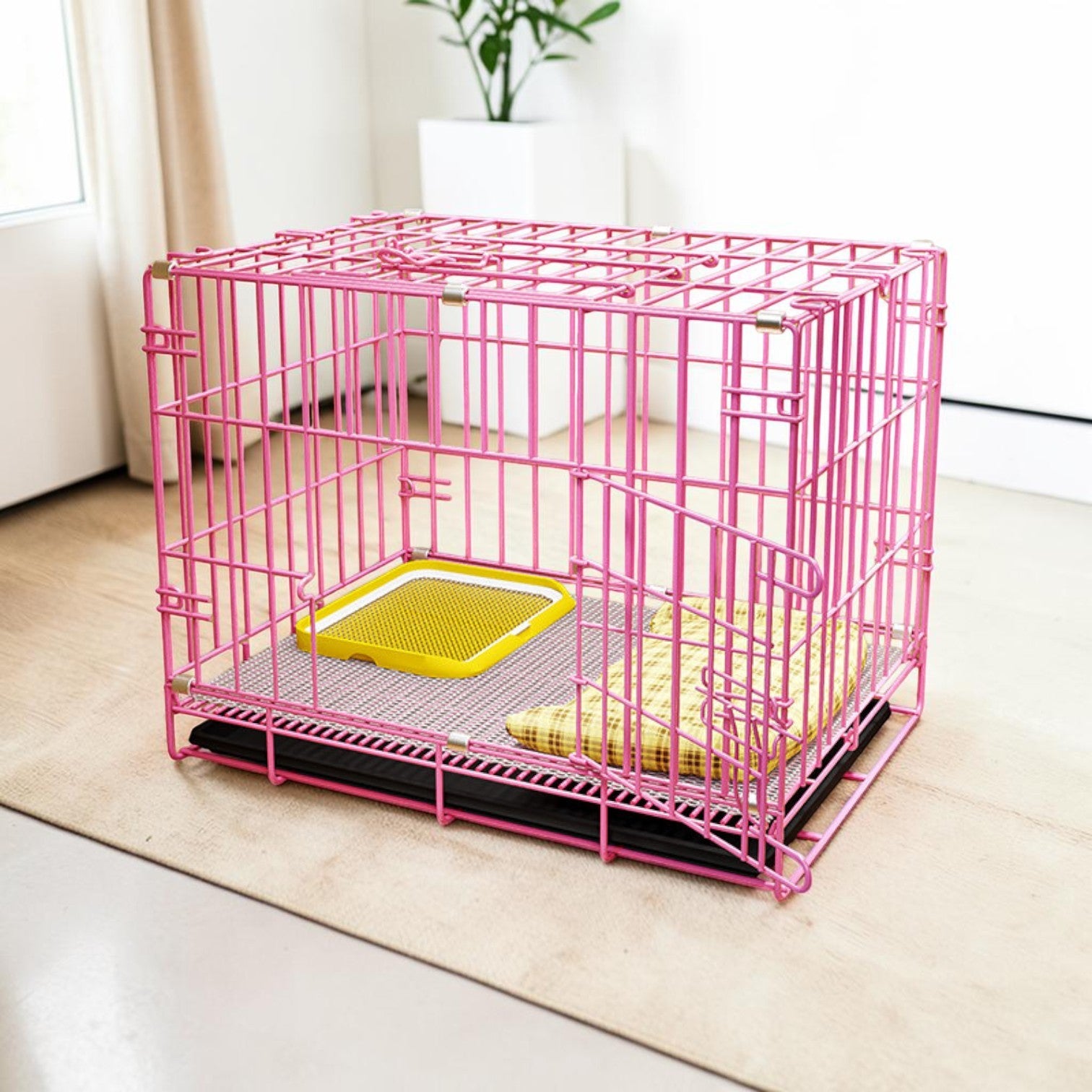 優質免安裝摺疊式寵物籠 狗籠/貓籠 (50cm 小型犬及幼貓適用)-寵物籠-毛孩物語Pets Thing｜香港寵物貓狗用品專門店：IATA寵物飛機籠、寵物手推車、貓爬架貓樹
