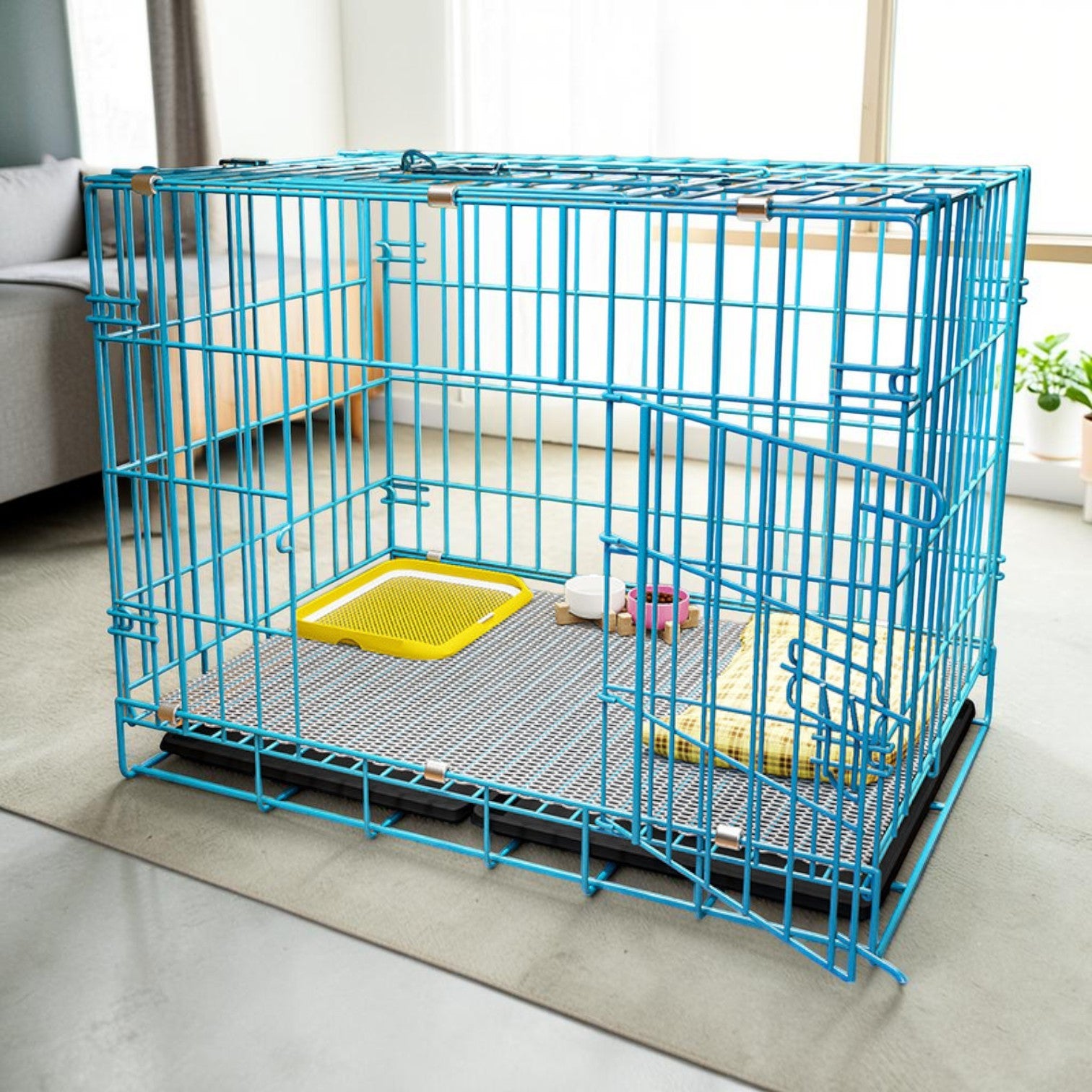 優質免安裝摺疊式寵物籠 狗籠 (83cm 中大型犬適用)-寵物籠-毛孩物語Pets Thing｜香港寵物貓狗用品專門店：IATA寵物飛機籠、寵物手推車、貓爬架貓樹