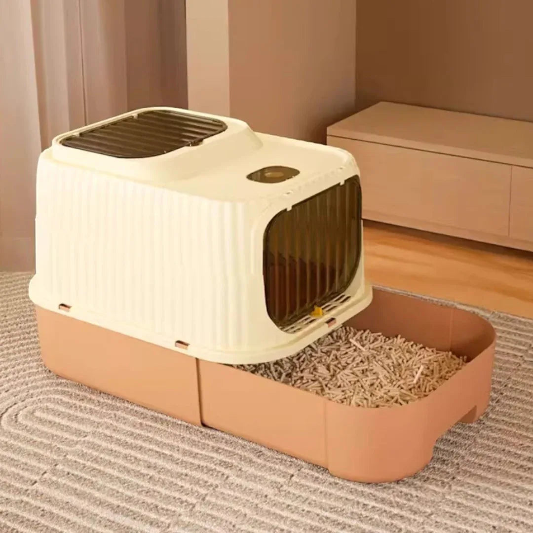 Taigepets 抽屜式全封閉貓砂盆-貓砂盆-毛孩物語Pets Thing｜香港寵物貓狗用品專門店：IATA寵物飛機籠、寵物手推車、貓爬架貓樹