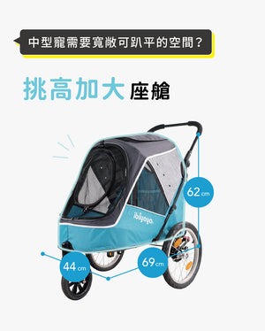 Ibiyaya FS2080三輪推車(寵物承重：30kg)-狗-毛孩物語Pets Thing｜香港寵物貓狗用品專門店：IATA寵物飛機籠、寵物手推車、貓爬架貓樹