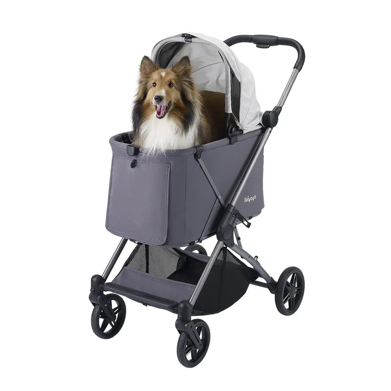 Ibiyaya FS2501 Maxi 瞬收中型寵物推車 (寵物承重：25kg)-貓狗-毛孩物語Pets Thing｜香港寵物貓狗用品專門店：IATA寵物飛機籠、寵物手推車、貓爬架貓樹