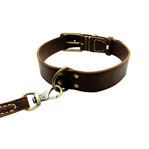 Leatheraft 經典100%真牛皮手工寵物狗狗項圈頸圈 (L大碼：頸圍54-66cm)-狗-毛孩物語Pets Thing｜香港寵物貓狗用品專門店：IATA寵物飛機籠、寵物手推車、貓爬架貓樹