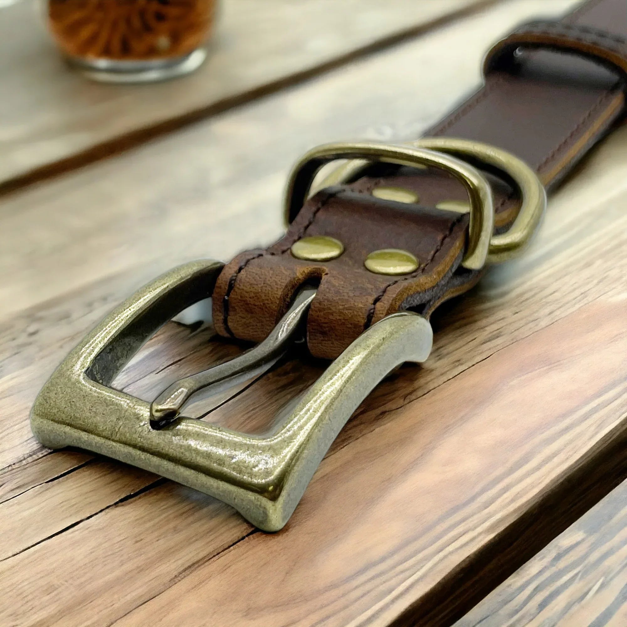 Leatheraft 經典100%真牛皮手工寵物狗狗項圈頸圈 (M中碼：頸圍35-51cm)-狗-毛孩物語Pets Thing｜香港寵物貓狗用品專門店：IATA寵物飛機籠、寵物手推車、貓爬架貓樹