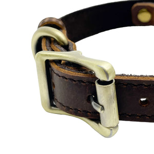 Leatheraft 經典100%真牛皮手工寵物貓狗項圈頸圈 (S細碼：頸圍25-33cm)-貓狗-毛孩物語Pets Thing｜香港寵物貓狗用品專門店：IATA寵物飛機籠、寵物手推車、貓爬架貓樹