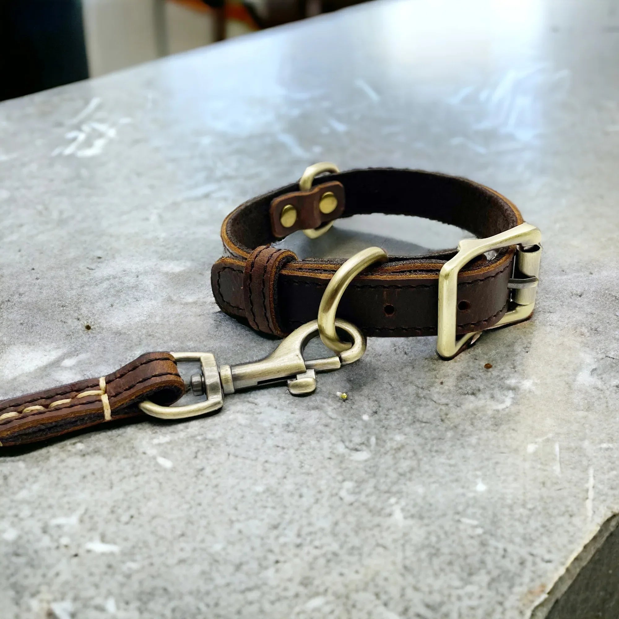 Leatheraft 經典100%真牛皮手工寵物貓狗項圈頸圈 (S細碼：頸圍25-33cm)-貓狗-毛孩物語Pets Thing｜香港寵物貓狗用品專門店：IATA寵物飛機籠、寵物手推車、貓爬架貓樹