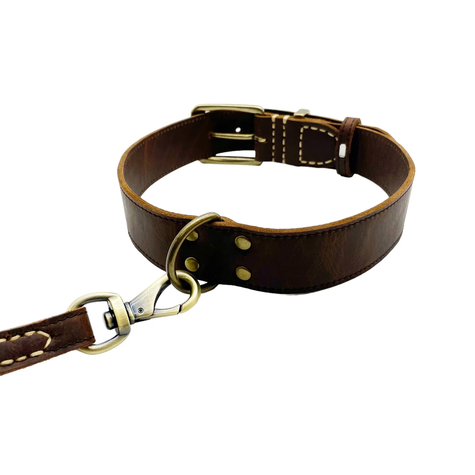 Leatheraft 經典100%真牛皮手工寵物狗狗項圈頸圈 (L大碼：頸圍54-66cm)-狗-毛孩物語Pets Thing｜香港寵物貓狗用品專門店：IATA寵物飛機籠、寵物手推車、貓爬架貓樹