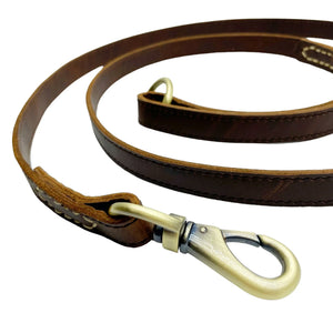 Leatheraft 100%真牛皮手工寵物狗帶牽繩拖帶 (L大碼：長度147cm)-狗-毛孩物語Pets Thing｜香港寵物貓狗用品專門店：IATA寵物飛機籠、寵物手推車、貓爬架貓樹