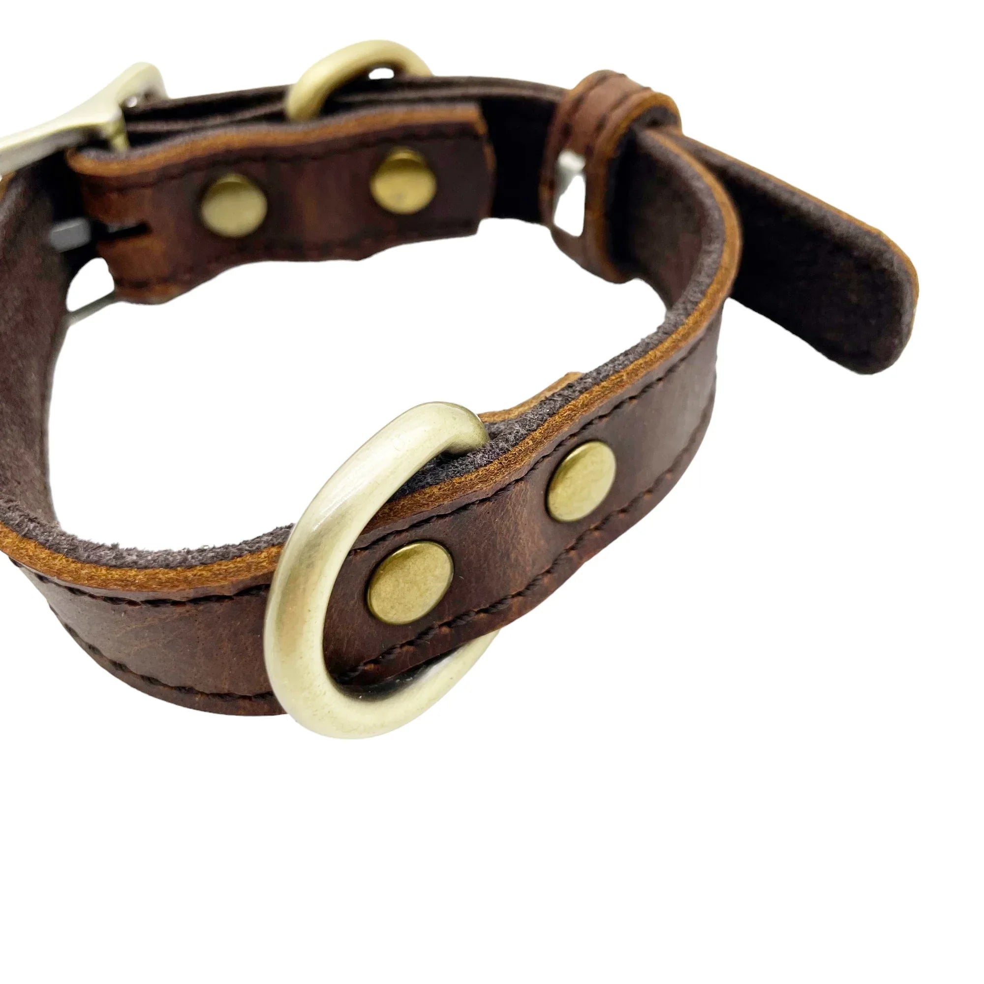 Leatheraft 經典100%真牛皮手工寵物貓狗項圈頸圈 (S細碼：頸圍25-33cm)-貓狗-毛孩物語Pets Thing｜香港寵物貓狗用品專門店：IATA寵物飛機籠、寵物手推車、貓爬架貓樹