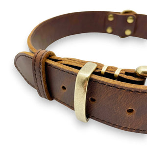 Leatheraft 經典100%真牛皮手工寵物狗狗項圈頸圈 (L大碼：頸圍54-66cm)-狗-毛孩物語Pets Thing｜香港寵物貓狗用品專門店：IATA寵物飛機籠、寵物手推車、貓爬架貓樹