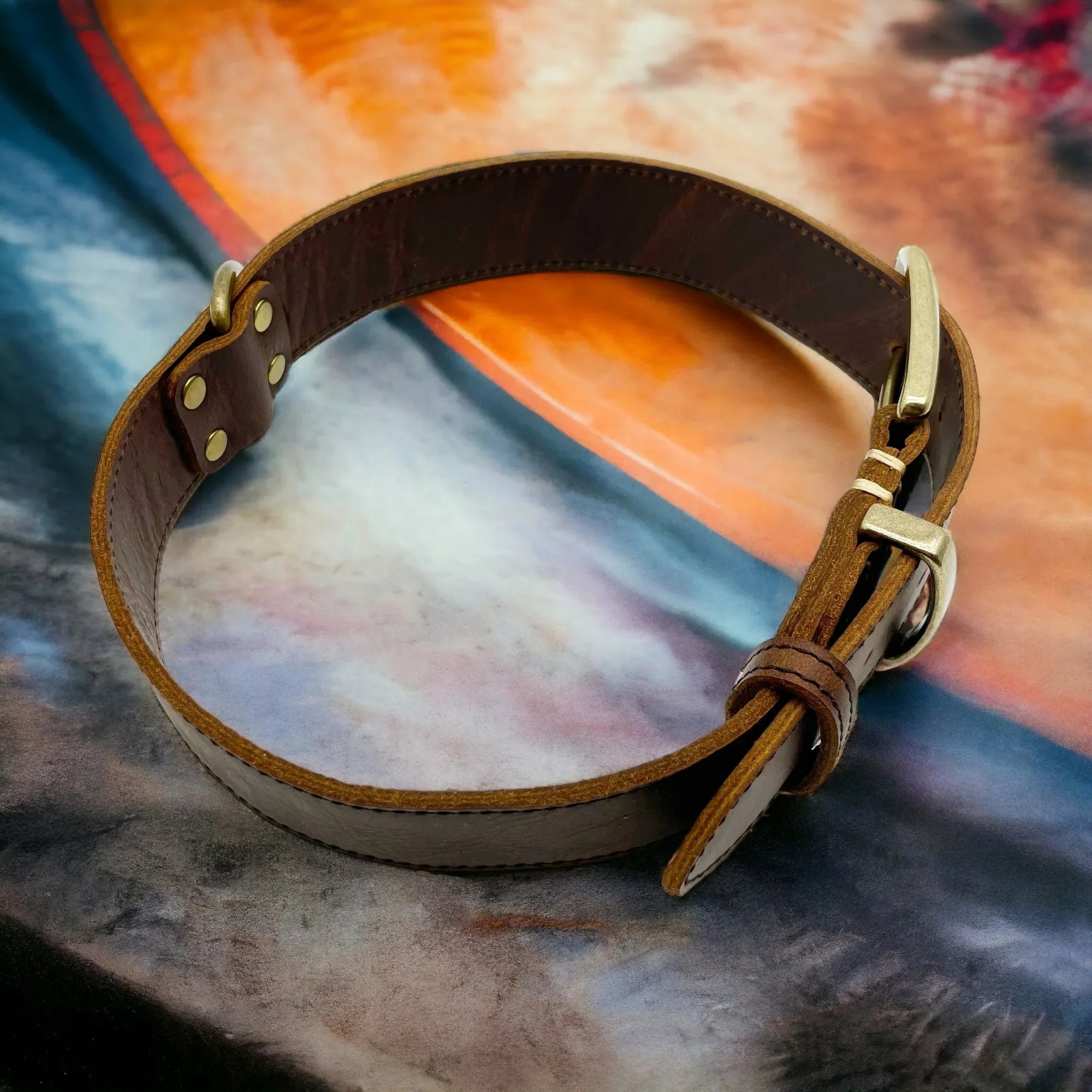 Leatheraft 經典100%真牛皮手工寵物狗狗項圈頸圈 (L大碼：頸圍54-66cm)-狗-毛孩物語Pets Thing｜香港寵物貓狗用品專門店：IATA寵物飛機籠、寵物手推車、貓爬架貓樹