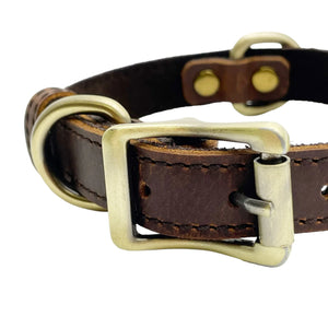 Leatheraft 經典100%真牛皮手工寵物貓狗項圈頸圈 (S細碼：頸圍25-33cm)-貓狗-毛孩物語Pets Thing｜香港寵物貓狗用品專門店：IATA寵物飛機籠、寵物手推車、貓爬架貓樹