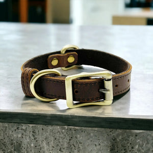 Leatheraft 經典100%真牛皮手工寵物貓狗項圈頸圈 (S細碼：頸圍25-33cm)-貓狗-毛孩物語Pets Thing｜香港寵物貓狗用品專門店：IATA寵物飛機籠、寵物手推車、貓爬架貓樹