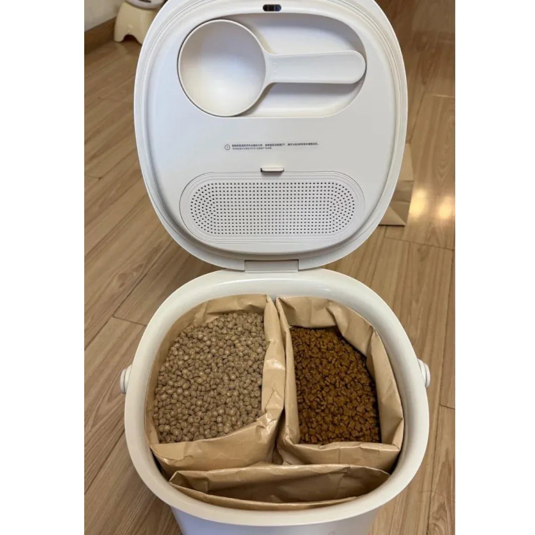 meoof 覓凹抗菌真空儲糧桶 (30L 帶分倉)-真空儲糧桶-毛孩物語Pets Thing｜香港寵物貓狗用品專門店：IATA寵物飛機籠、寵物手推車、貓爬架貓樹