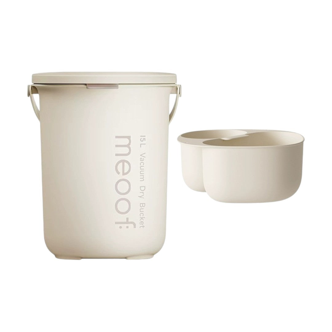 meoof Mi'ao Antibacterial Vacuum Grain Storage Bucket (15L with compartments)