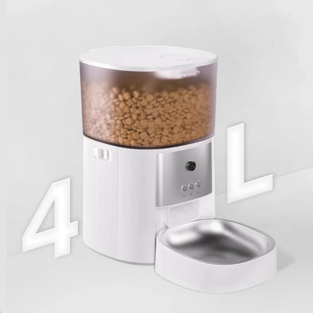 PETFONG 智能寵物餵食器PRO (帶鏡頭｜4L｜不銹鋼｜乾濕電2用)-自動餵食器-毛孩物語Pets Thing｜香港寵物貓狗用品專門店：IATA寵物飛機籠、寵物手推車、貓爬架貓樹