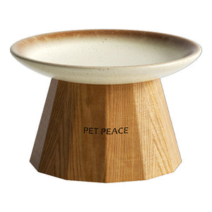Petpeace 白蠟木高腳陶瓷寵物碗（單碗／雙碗／餐墊套裝・7 款） 商品圖片 3