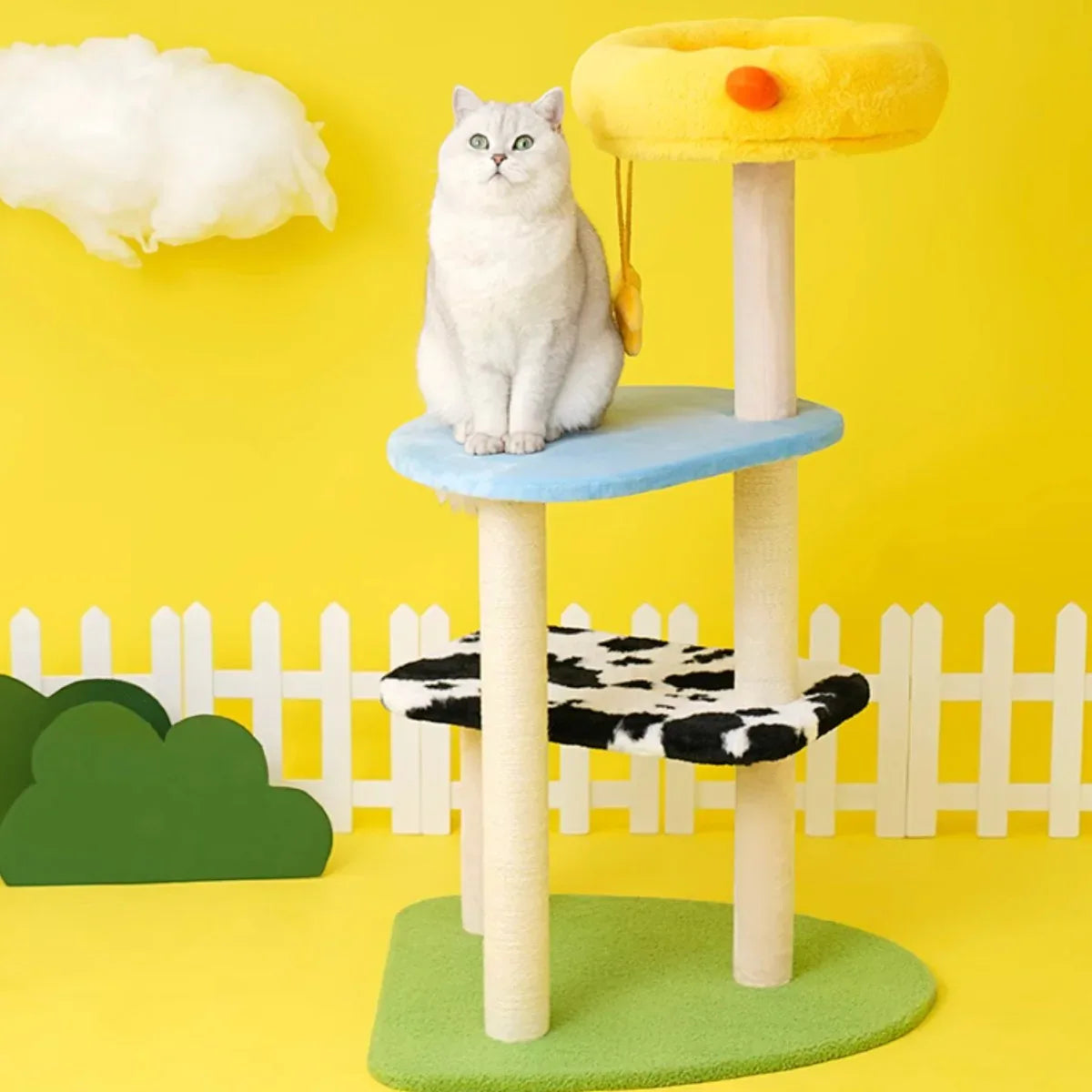 農場物語劍麻貓爬架貓爬柱貓窩 (3層款｜105cm)-貓爬架-毛孩物語Pets Thing｜香港寵物貓狗用品專門店：IATA寵物飛機籠、寵物手推車、貓爬架貓樹