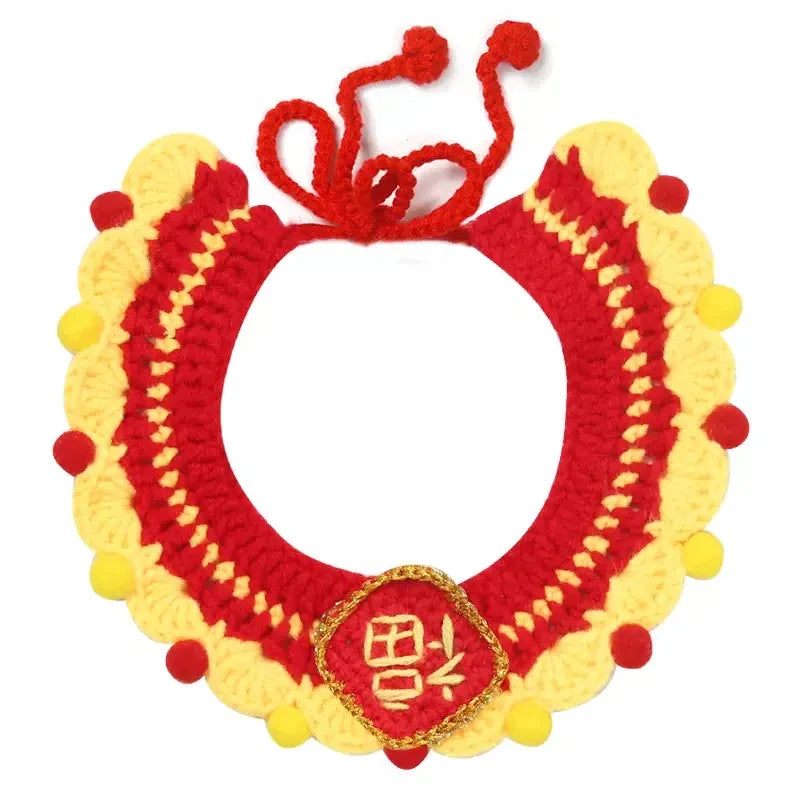 寵物新年龍年裝飾衣服狗狗貓咪新年頸帶圍兜(福喜臨門)-貓狗-毛孩物語Pets Thing｜香港寵物貓狗用品專門店：IATA寵物飛機籠、寵物手推車、貓爬架貓樹