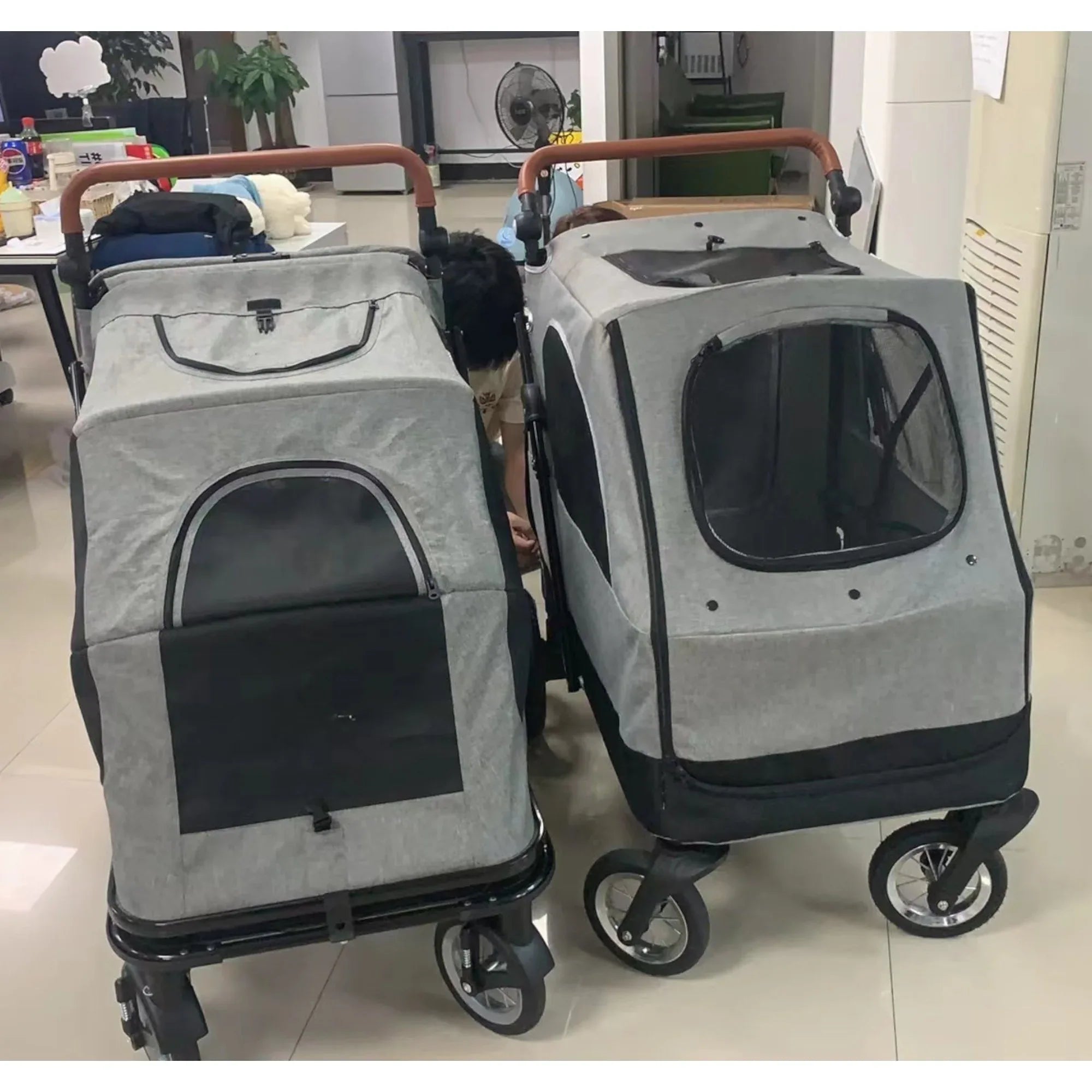 Bello 升級版大狗 四輪萬向可摺狗狗手推車 (寵物承重：55kg)-狗-毛孩物語Pets Thing｜香港寵物貓狗用品專門店：IATA寵物飛機籠、寵物手推車、貓爬架貓樹