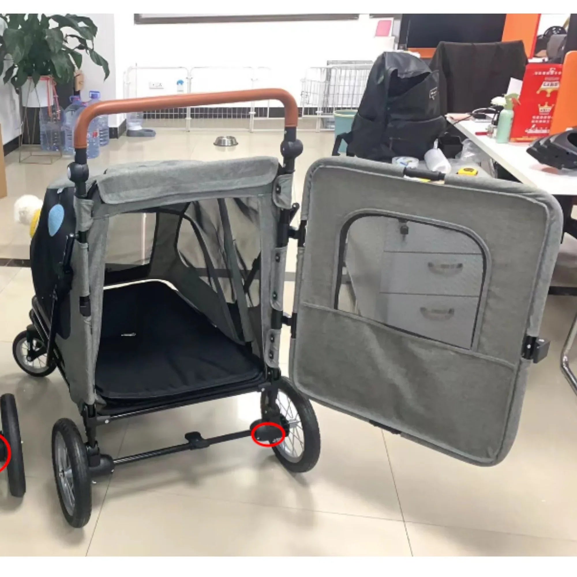 Bello 升級版大狗 四輪萬向可摺狗狗手推車 (寵物承重：55kg)-狗-毛孩物語Pets Thing｜香港寵物貓狗用品專門店：IATA寵物飛機籠、寵物手推車、貓爬架貓樹