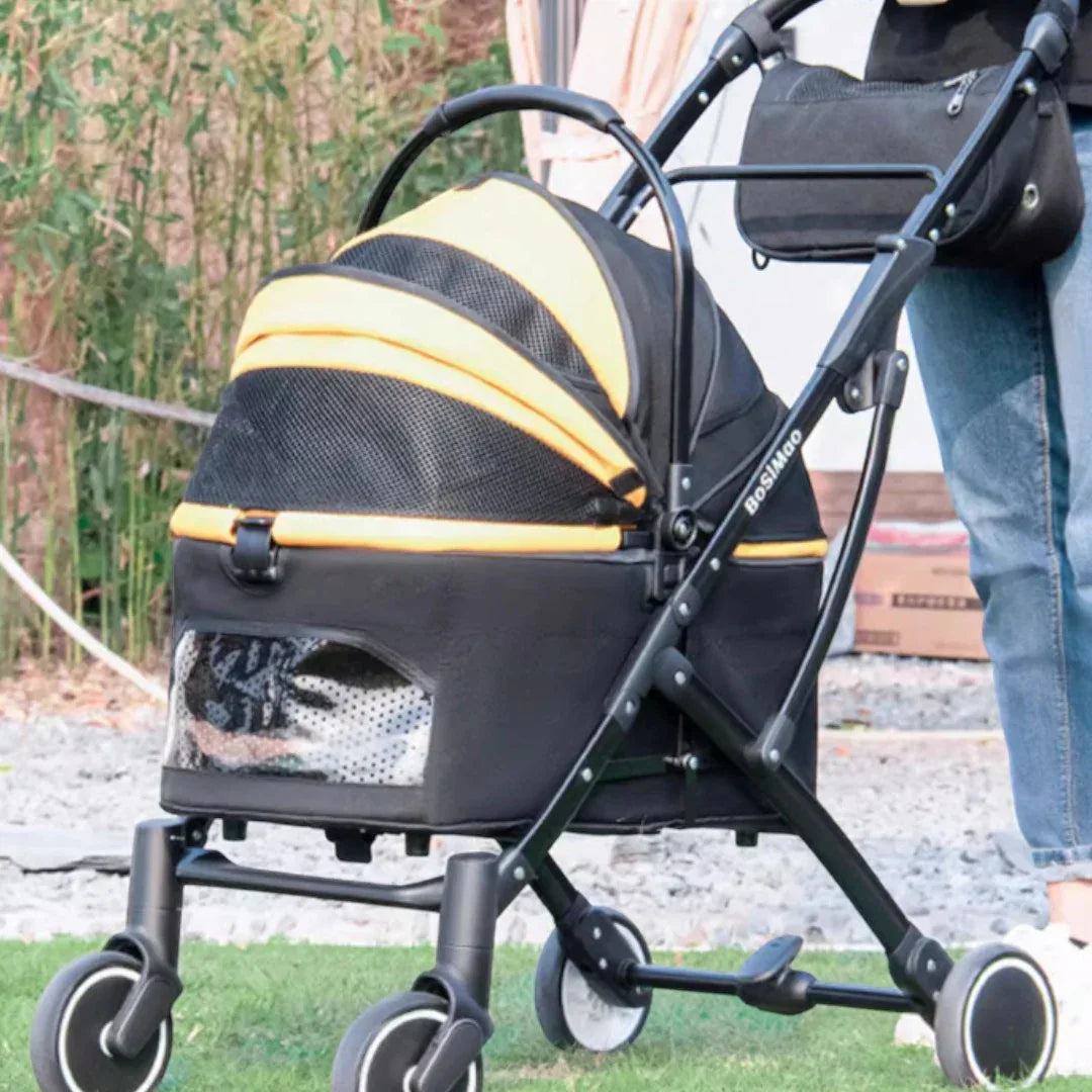 DODOPET 新款低座四輪摺疊可分離寵物出街手推車（寵物承重：20kg 送出街袋）-狗-毛孩物語Pets Thing｜香港寵物貓狗用品專門店：IATA寵物飛機籠、寵物手推車、貓爬架貓樹