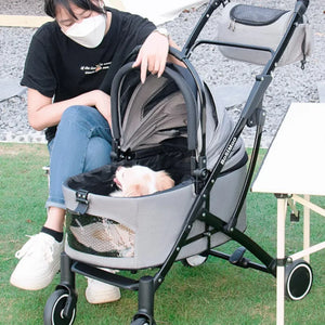 DODOPET 新款低座四輪摺疊可分離寵物出街手推車（寵物承重：20kg 送出街袋）-狗-毛孩物語Pets Thing｜香港寵物貓狗用品專門店：IATA寵物飛機籠、寵物手推車、貓爬架貓樹