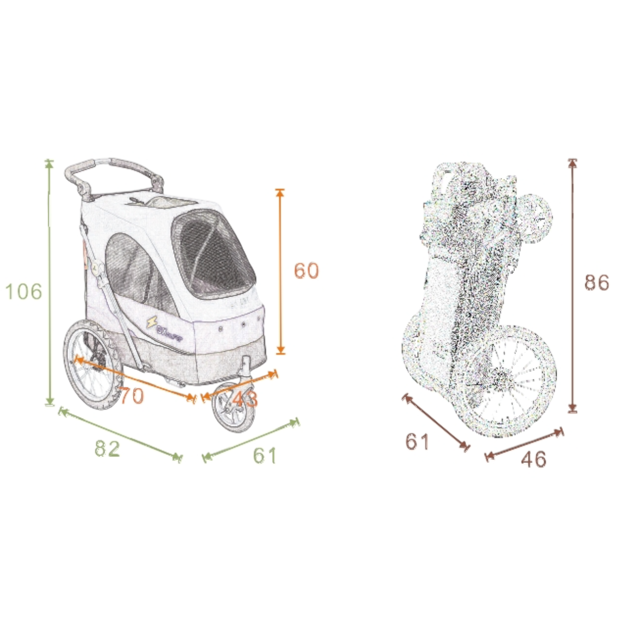 Petstro 702-MTC 台灣寵物旅行車 Safari GX (寵物承重：30kg｜連雨套)-狗-毛孩物語Pets Thing｜香港寵物貓狗用品專門店：IATA寵物飛機籠、寵物手推車、貓爬架貓樹