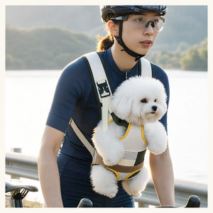 Touchdog 香草色山系寵物胸前背帶
