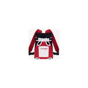 Dono 紅白拼色升級口袋款寵物背帶