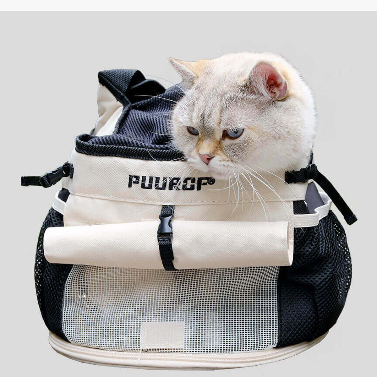 PUUREP 寵物背包捲簾及透氣網面
