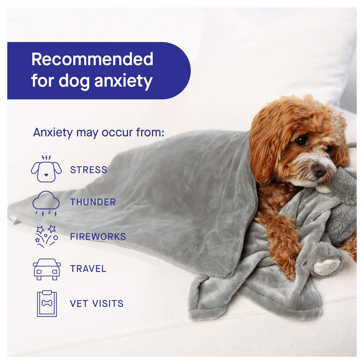Canada Pooch Weighted Calming Blanket｜狗狗睡床及家居用品｜加拿大直送-寵物床-毛孩物語Pets Thing｜香港寵物貓狗用品專門店：IATA寵物飛機籠、寵物手推車、貓爬架貓樹