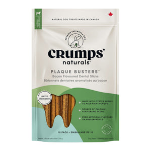 Crumps' Naturals Plaque Busters Bacon Dental Sticks｜狗狗零食｜加拿大直送 主產品圖