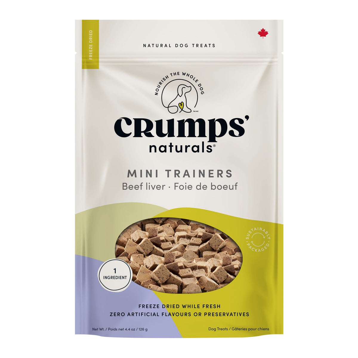 Crumps' Naturals Mini Trainers Freeze-Dried Beef Liver｜狗狗零食｜加拿大直送 主產品圖