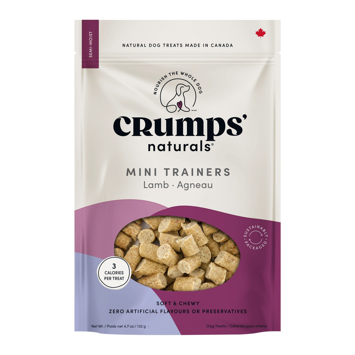 Crumps' Naturals Semi Moist Lamb Mini Trainers｜狗狗零食｜加拿大直送 主產品圖