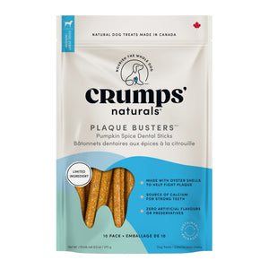Crumps' Naturals Plaque Busters Pumpkin Spice Dental Sticks｜狗狗零食｜加拿大直送-狗-毛孩物語Pets Thing｜香港寵物貓狗用品專門店：IATA寵物飛機籠、寵物手推車、貓爬架貓樹