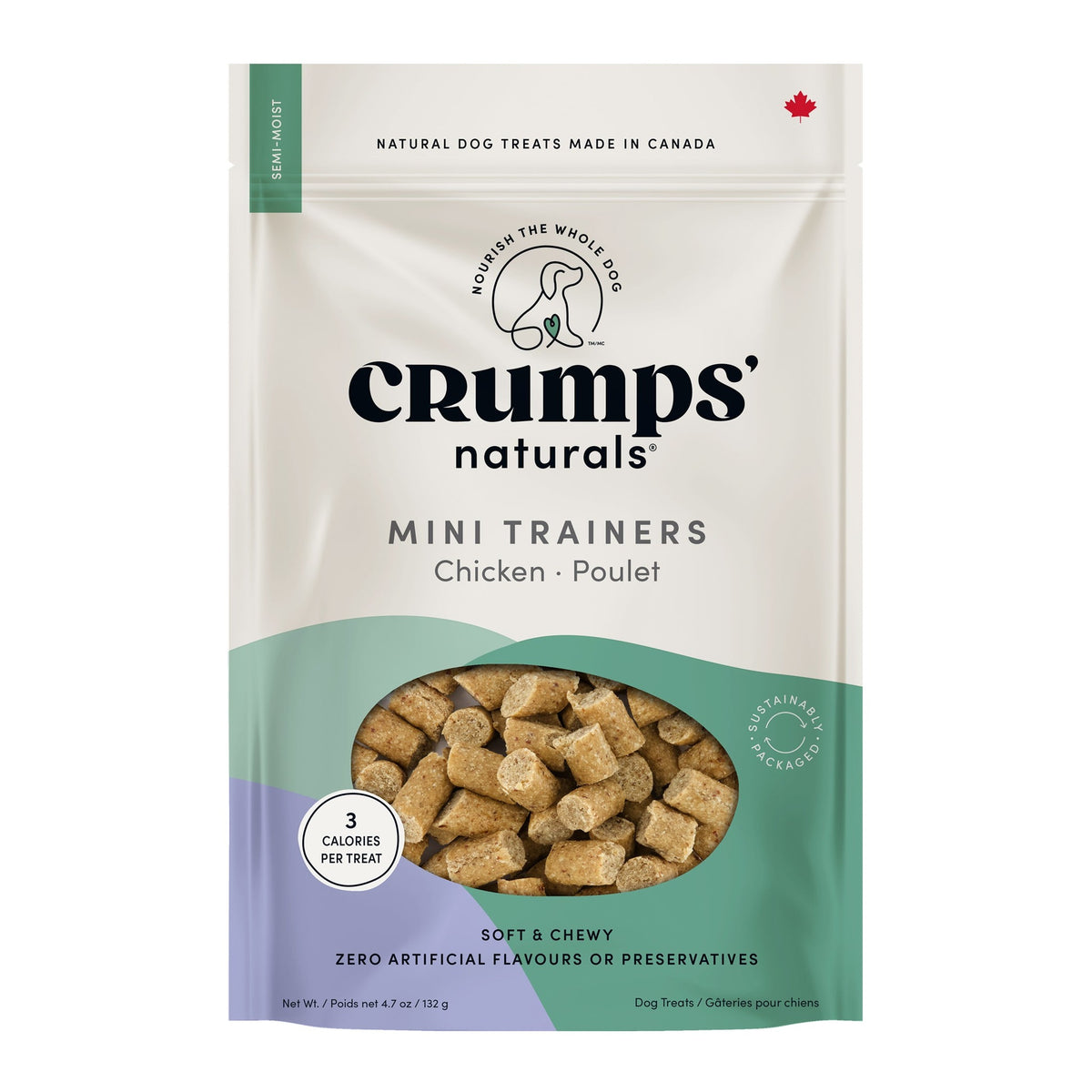 Crumps' Naturals Semi Moist Chicken Mini Trainers｜狗狗零食｜加拿大直送-狗-毛孩物語Pets Thing｜香港寵物貓狗用品專門店：IATA寵物飛機籠、寵物手推車、貓爬架貓樹