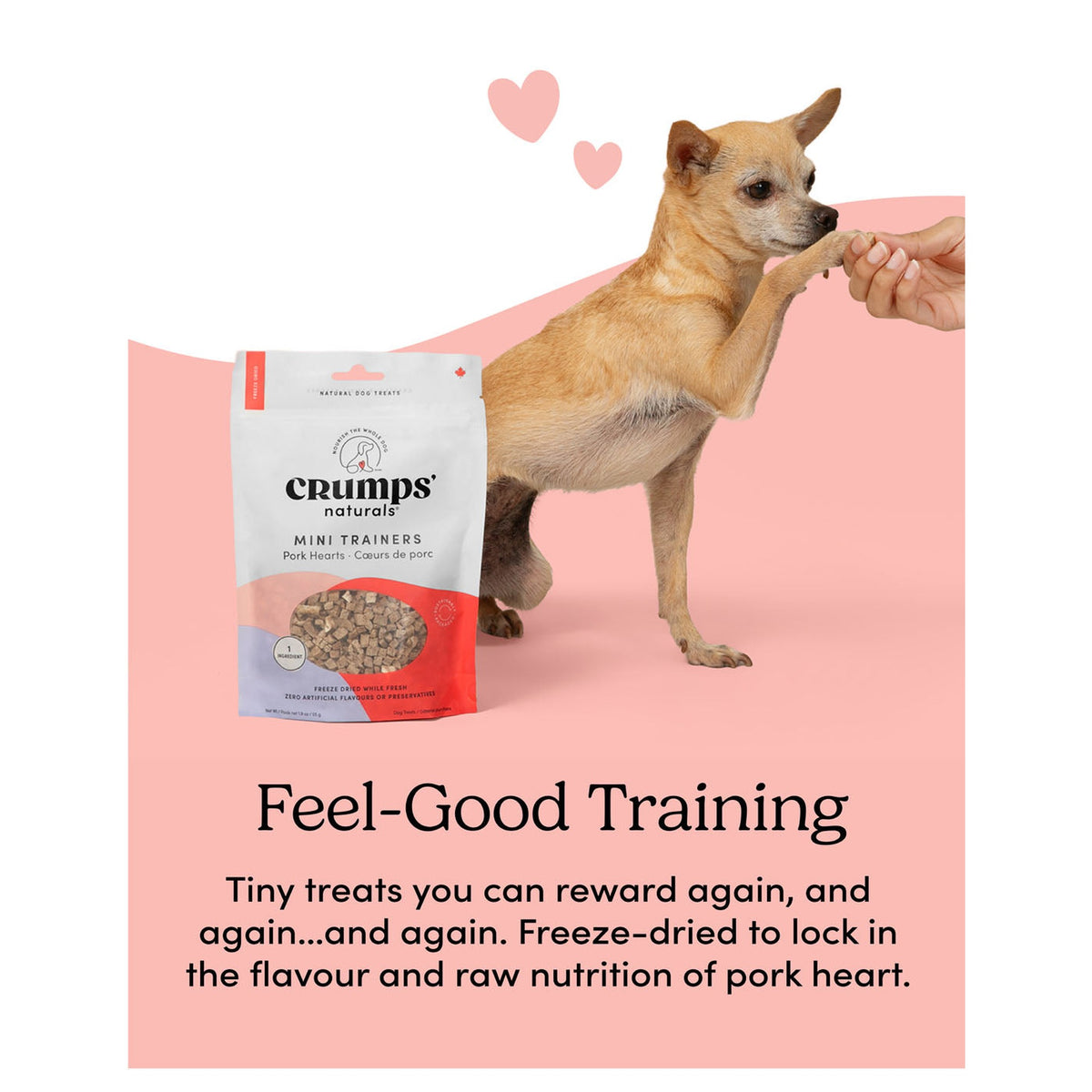 Crumps' Naturals Mini Trainers Freeze Dried Pork Hearts｜狗狗零食｜加拿大直送 產品細節圖 5