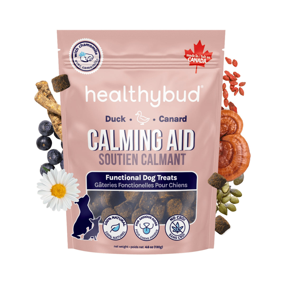 Healthybud Duck Calming Aid｜狗狗零食｜加拿大直送-狗-毛孩物語Pets Thing｜香港寵物貓狗用品專門店：IATA寵物飛機籠、寵物手推車、貓爬架貓樹