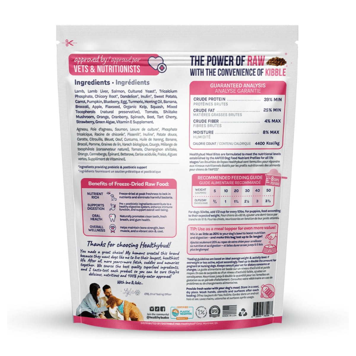 Healthybud Lamb+Salmon Meal Bites｜狗狗食品｜加拿大直送-狗-毛孩物語Pets Thing｜香港寵物貓狗用品專門店：IATA寵物飛機籠、寵物手推車、貓爬架貓樹