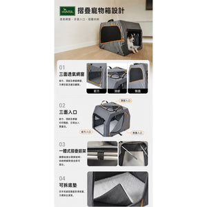 HUNTER 鋁架便攜摺疊寵物箱（S・61 × 46 × 43cm）-寵物航空箱寵物袋-毛孩物語Pets Thing｜香港寵物貓狗用品專門店：IATA寵物飛機籠、寵物手推車、貓爬架貓樹