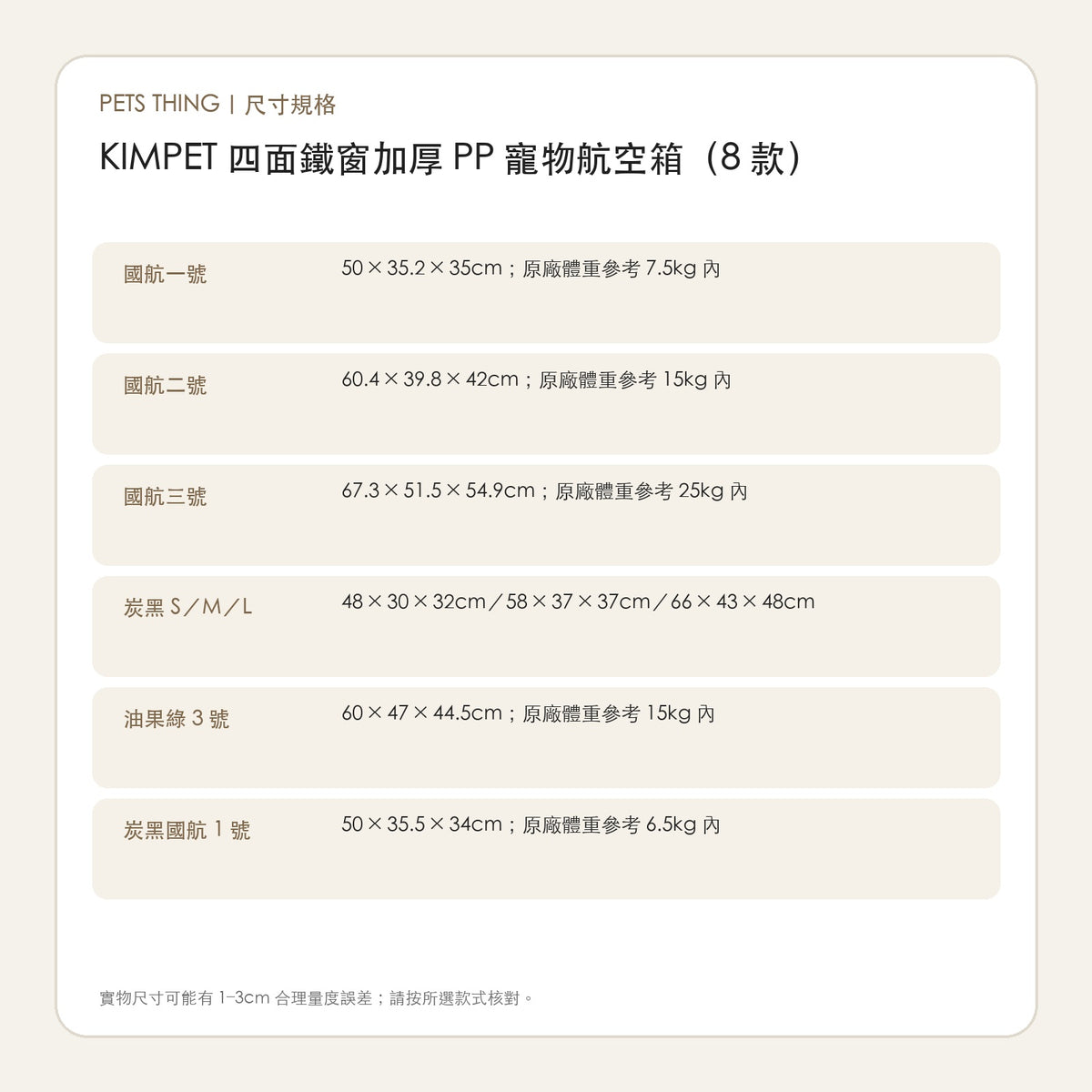 KIMPET 寵物航空箱（8 款・四面鐵窗／加厚 PP）-寵物航空箱寵物袋-毛孩物語Pets Thing｜香港寵物貓狗用品專門店：IATA寵物飛機籠、寵物手推車、貓爬架貓樹