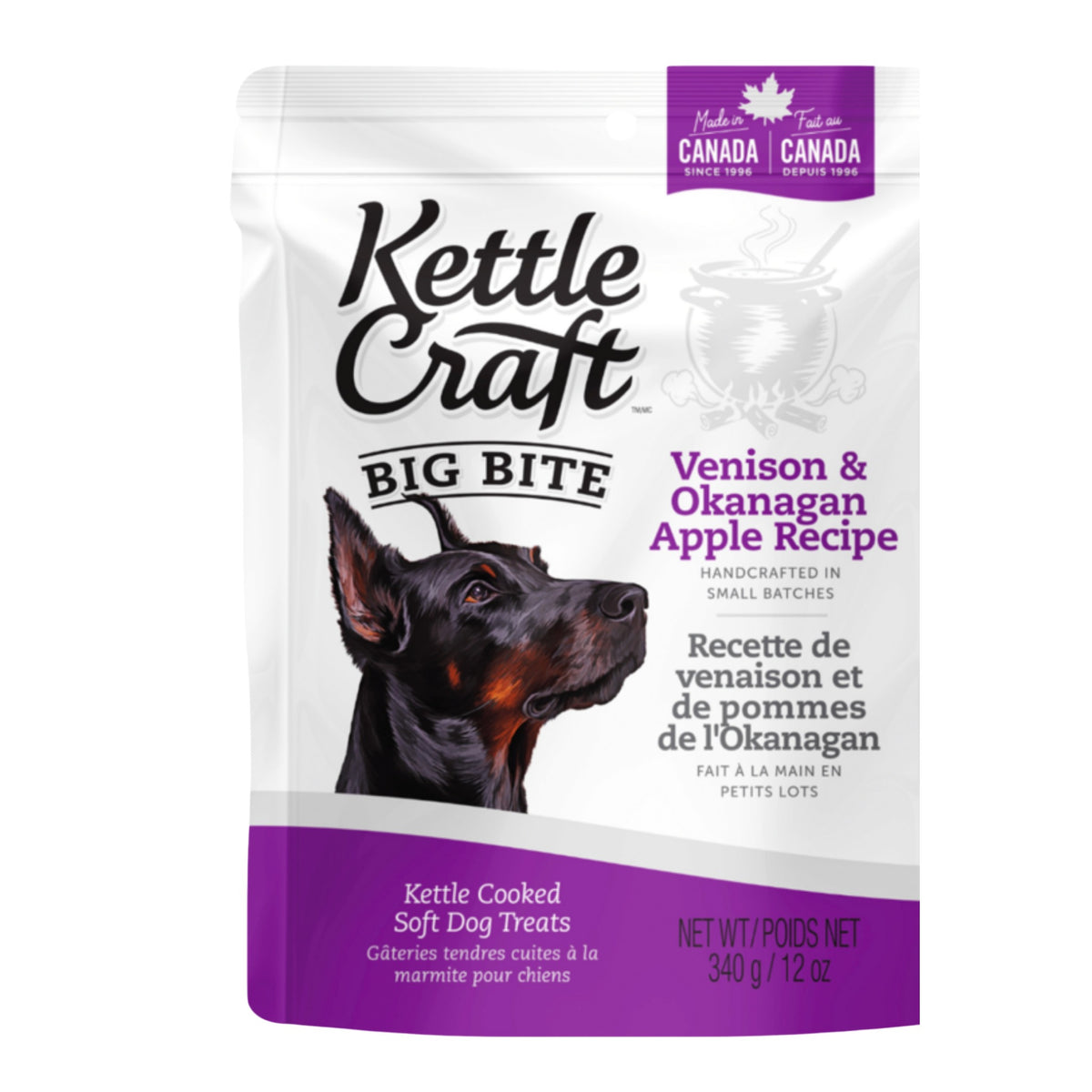 Kettle Craft 鹿肉奧肯拿根蘋果配方狗小食・大粒 340 g｜加拿大製造 主產品圖