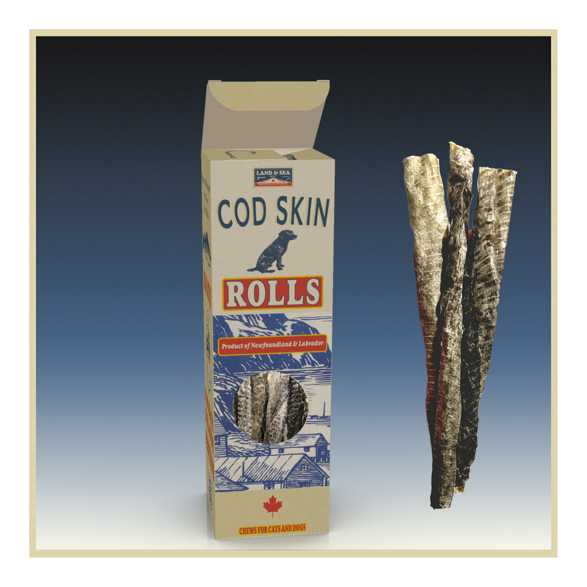 Land & Sea Pets Cod Rolls 70G｜貓狗零食及拌糧｜加拿大直送 主產品圖
