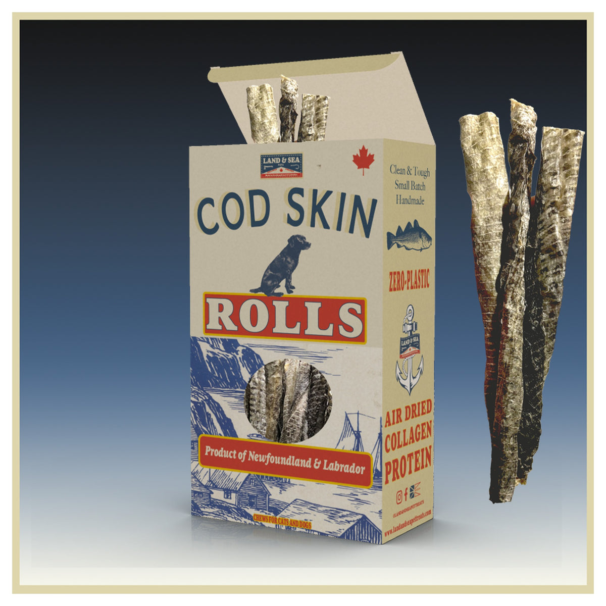 Land & Sea Pets Cod Rolls 120G｜貓狗零食及拌糧｜加拿大直送 產品細節圖 4