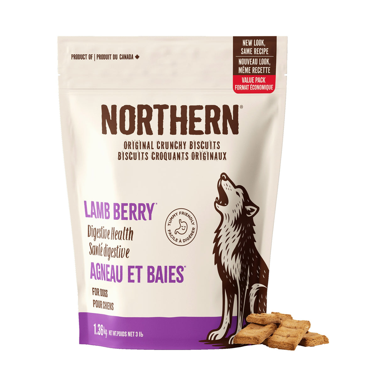 Northern Biscuit Lamb Berry Biscuits Super Snacker Size｜狗狗零食｜加拿大直送-狗-毛孩物語Pets Thing｜香港寵物貓狗用品專門店：IATA寵物飛機籠、寵物手推車、貓爬架貓樹